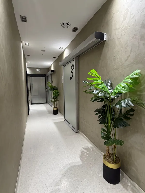 Treatment room corridor
